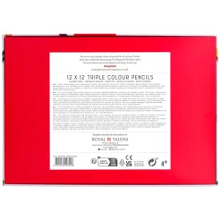 Bruynzeel Triple Kleurpotlodenset, 12x12 Kleuren Clearance