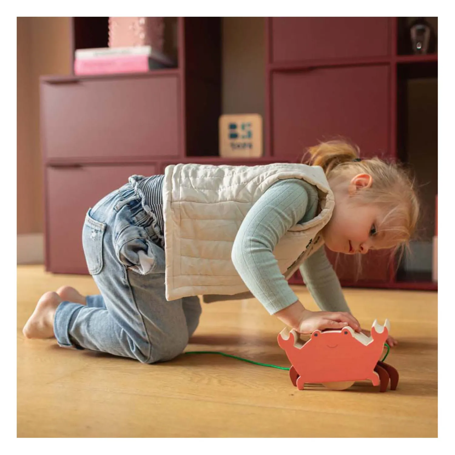 BS Toys Houten Krab met Trekkoord Discount