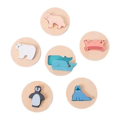 Houten Vormenpuzzel, 6st.-BS Toys