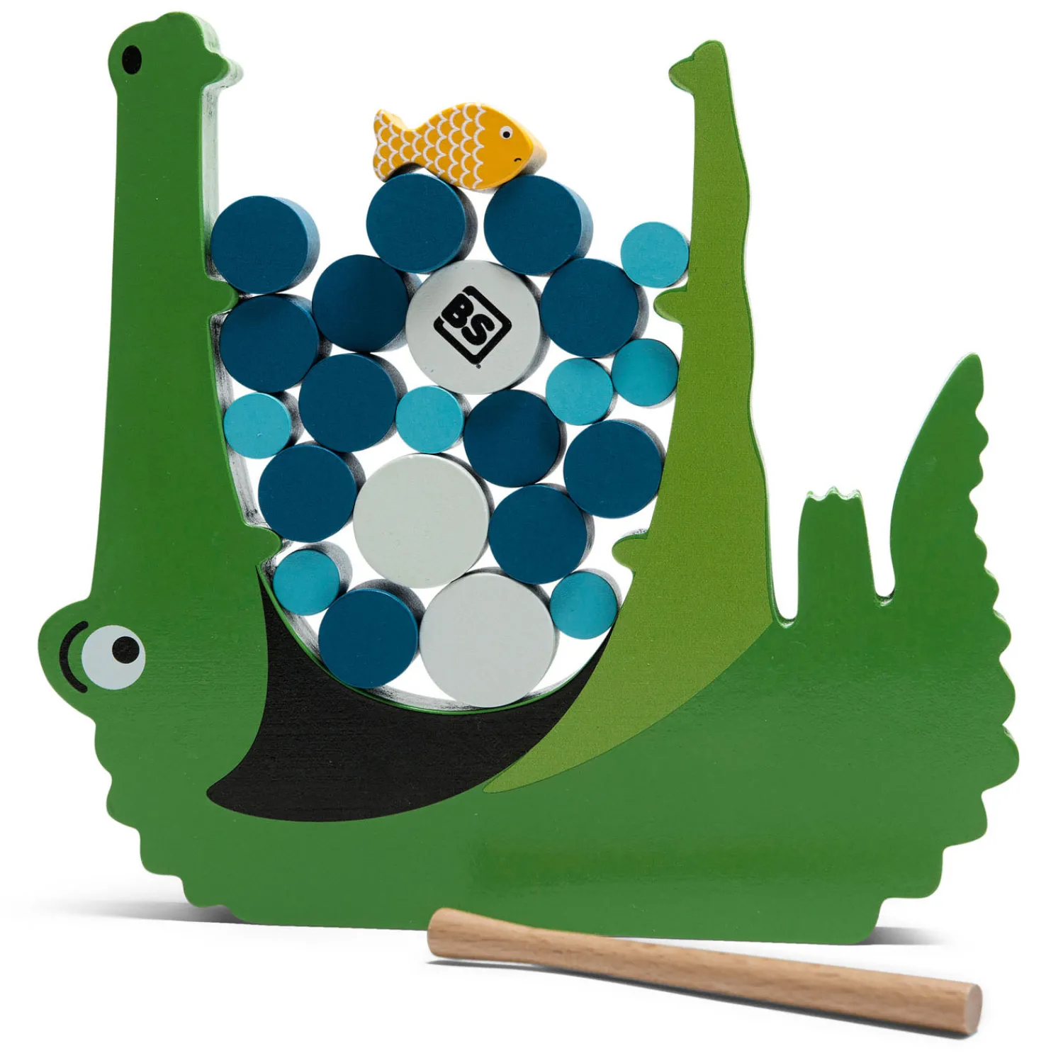 Krokodil Hout - Balans en Stapelspel-BS Toys Clearance