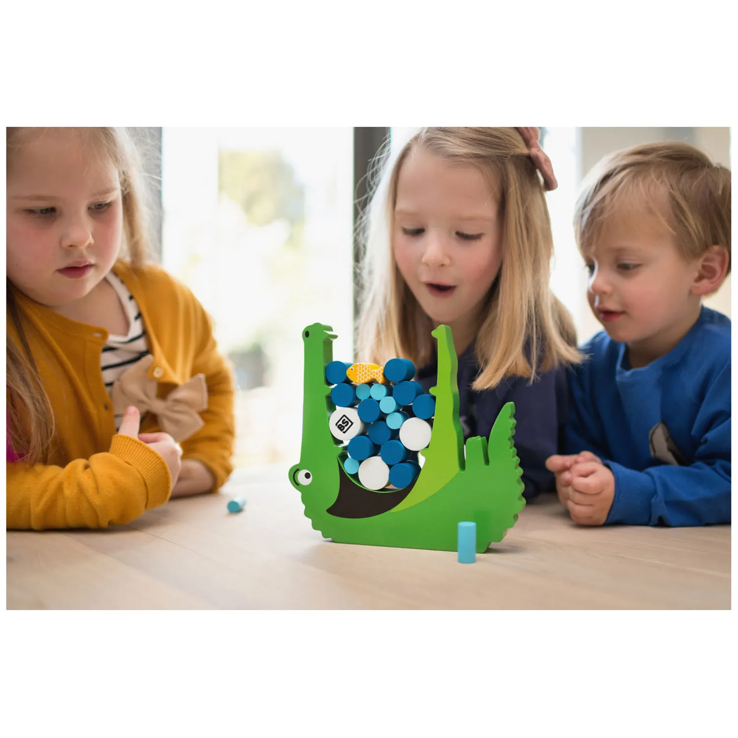 Krokodil Hout - Balans en Stapelspel-BS Toys Clearance
