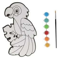 Wins Holland Canvas Schilderen - Papegaai - incl Penseel en 6 kleuren verf Online