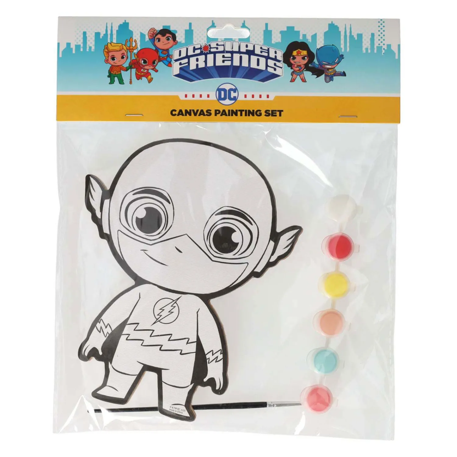 Canvas Schilderen DC Comics - Flash incl Penseel en 6 kleuren verf-Wins Holland Hot