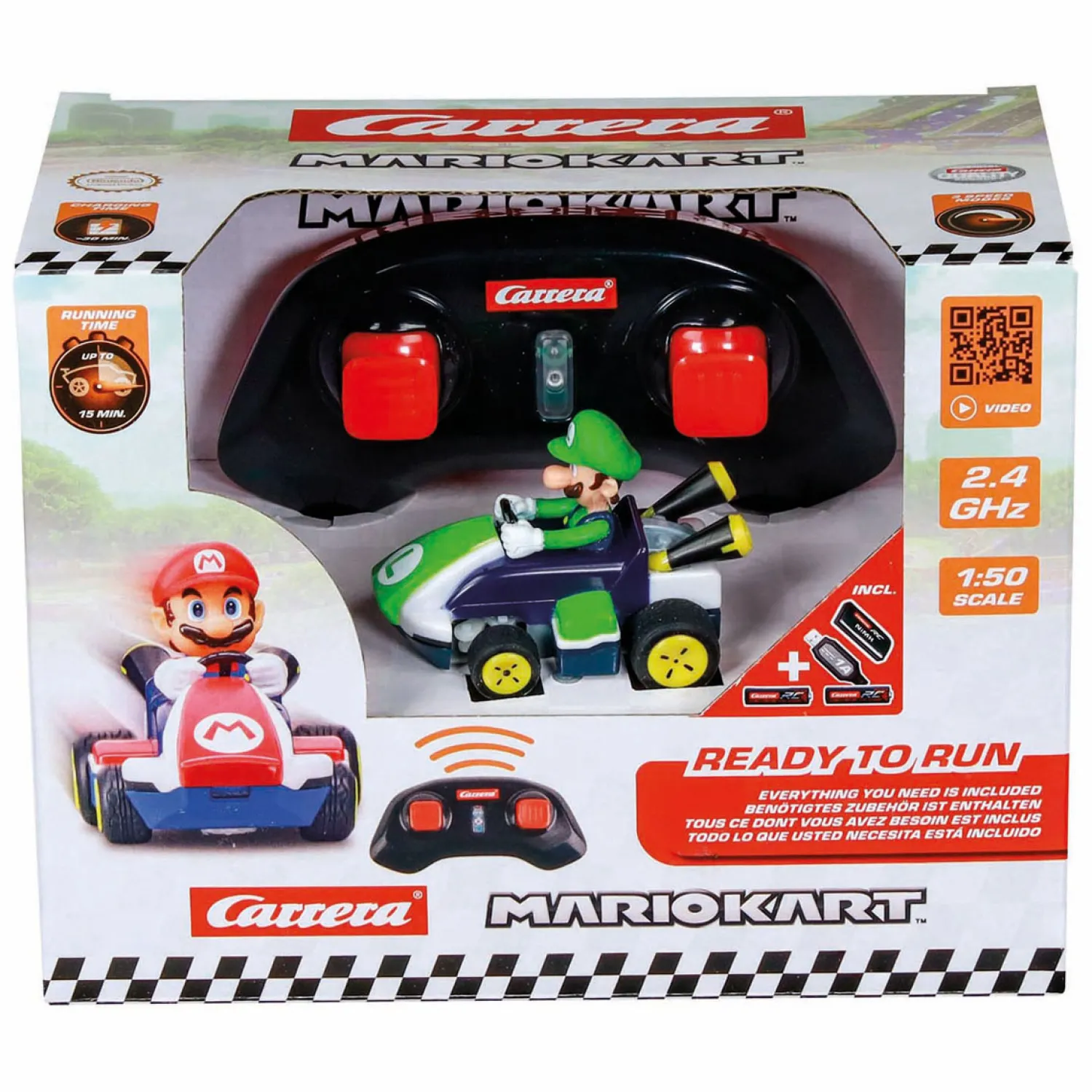 Mini RC 2,4GHz Mario Kart Luigi - 1:50>Carrera New