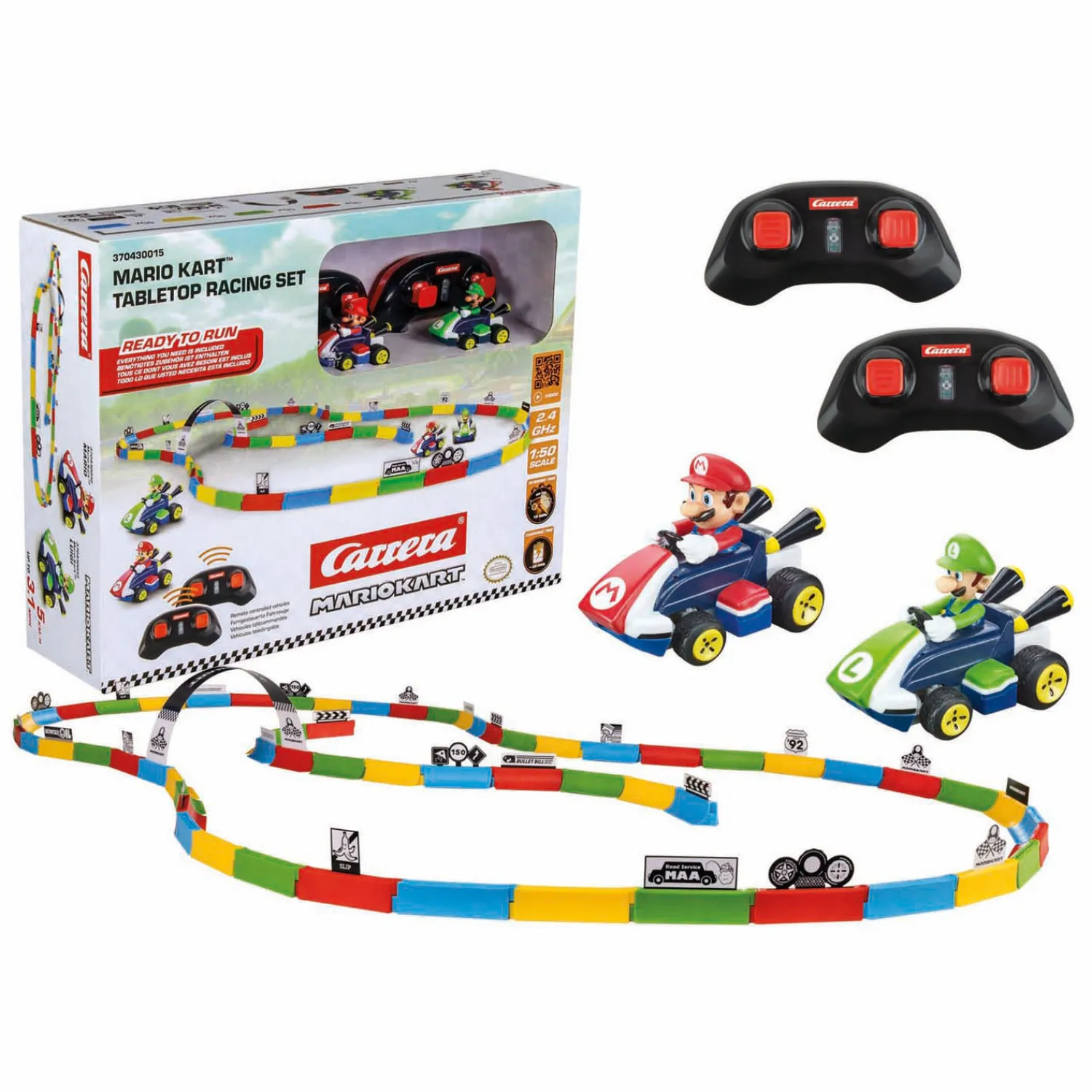 RC 2,4GHz Mario Kart Tabletop Racing Set - Mario & Luigi 1:43-Carrera Sale