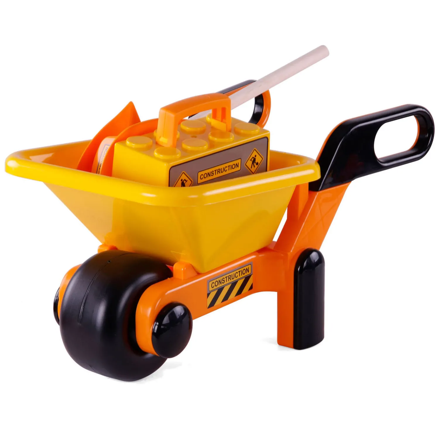 Kruiwagen Geel met Gereedschap en Helm, 6dlg.>Cavallino New