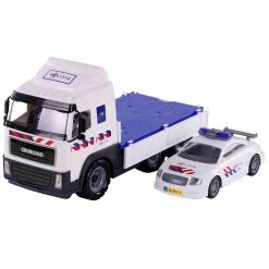 Politievrachtwagen en Politieauto, Schaal 1:16-Cavallino