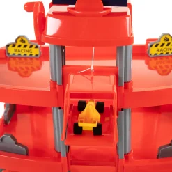 Racing Parkeergarage Rood met 4 Verdiepingen en Auto's Speelset-Cavallino Outlet