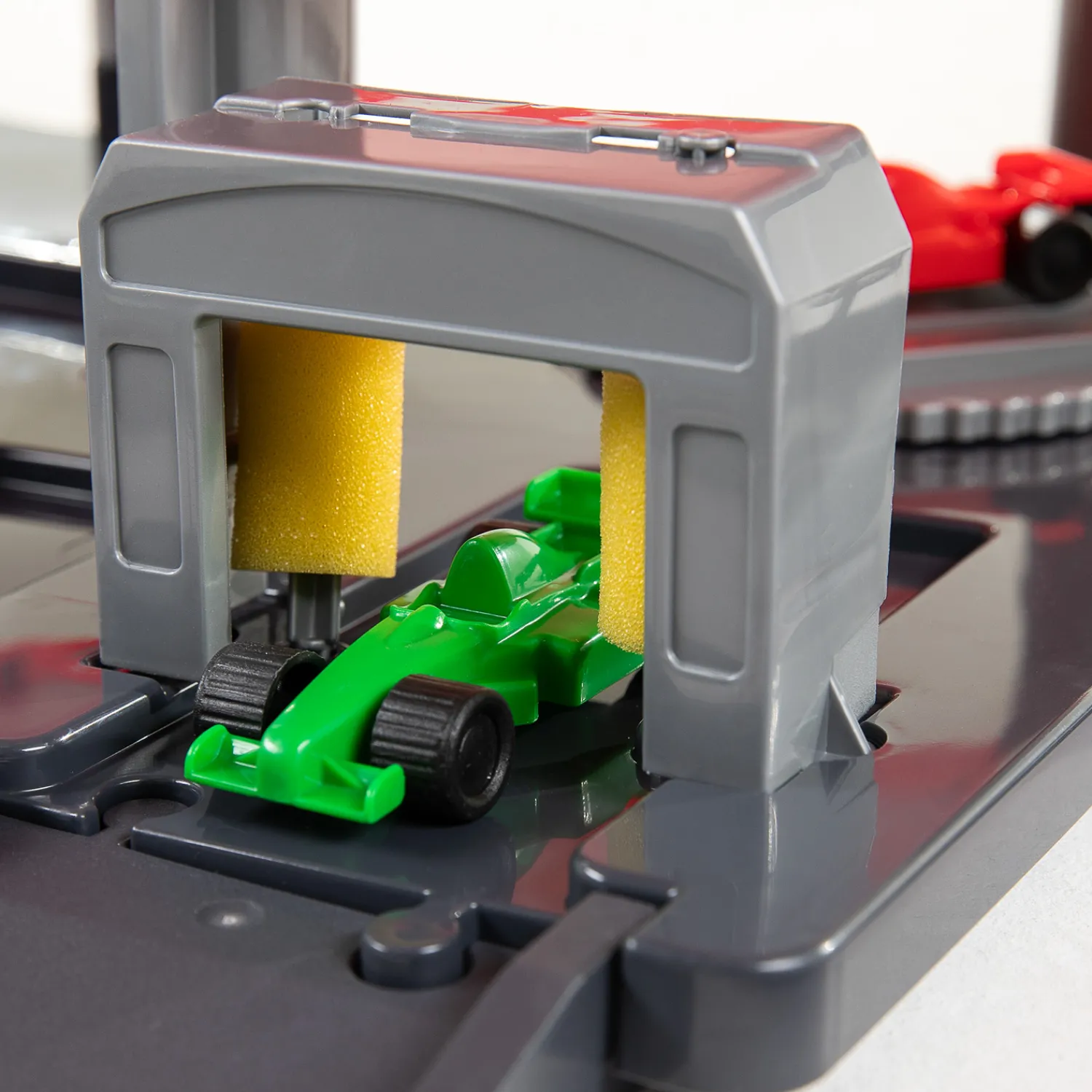 Racing Parkeergarage Rood met 4 Verdiepingen en Auto's Speelset-Cavallino Outlet