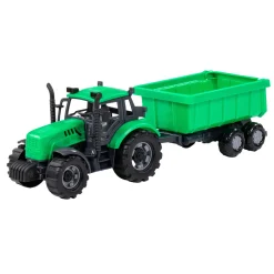 Tractor met Kiepwagen Aanhangwagen Groen, Schaal 1:32>Cavallino Hot