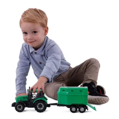 Tractor met Paardentrailer Groen, Schaal 1:32><noscript><img width=