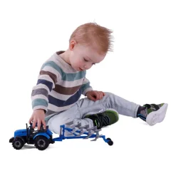 Cavallino Tractor met Ploeg Blauw, Schaal 1:32 Outlet