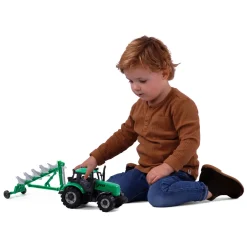 Cavallino Tractor met Ploeg Groen, Schaal 1:32