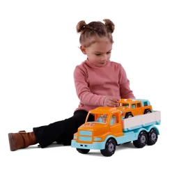 XL Torpedo Vrachtwagen met Survival Jeep Oranje, 44,5cm-Cavallino Hot