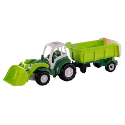 Cavallino XL Tractor Groen met Kiep Aanhangwagen, 86,5cm