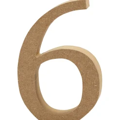 Cijfer 6 MDF 13cm, 1st.-Creativ Company Hot