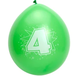 Folat BV Cijfer Ballonnen 4 jaar, 8st. Discount