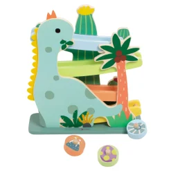Houten Ballenbaan Dinosaurus, 4dlg.-Classic World New