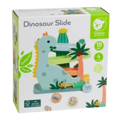 Houten Ballenbaan Dinosaurus, 4dlg.-Classic World New