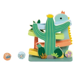 Houten Ballenbaan Dinosaurus, 4dlg.-Classic World New