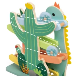 Houten Ballenbaan Dinosaurus, 4dlg.-Classic World New