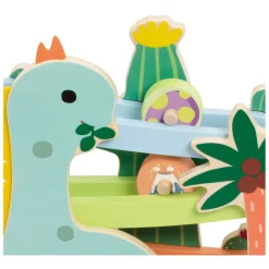 Houten Ballenbaan Dinosaurus, 4dlg.-Classic World New