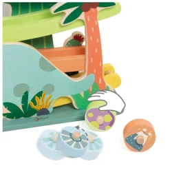 Houten Ballenbaan Dinosaurus, 4dlg.-Classic World New