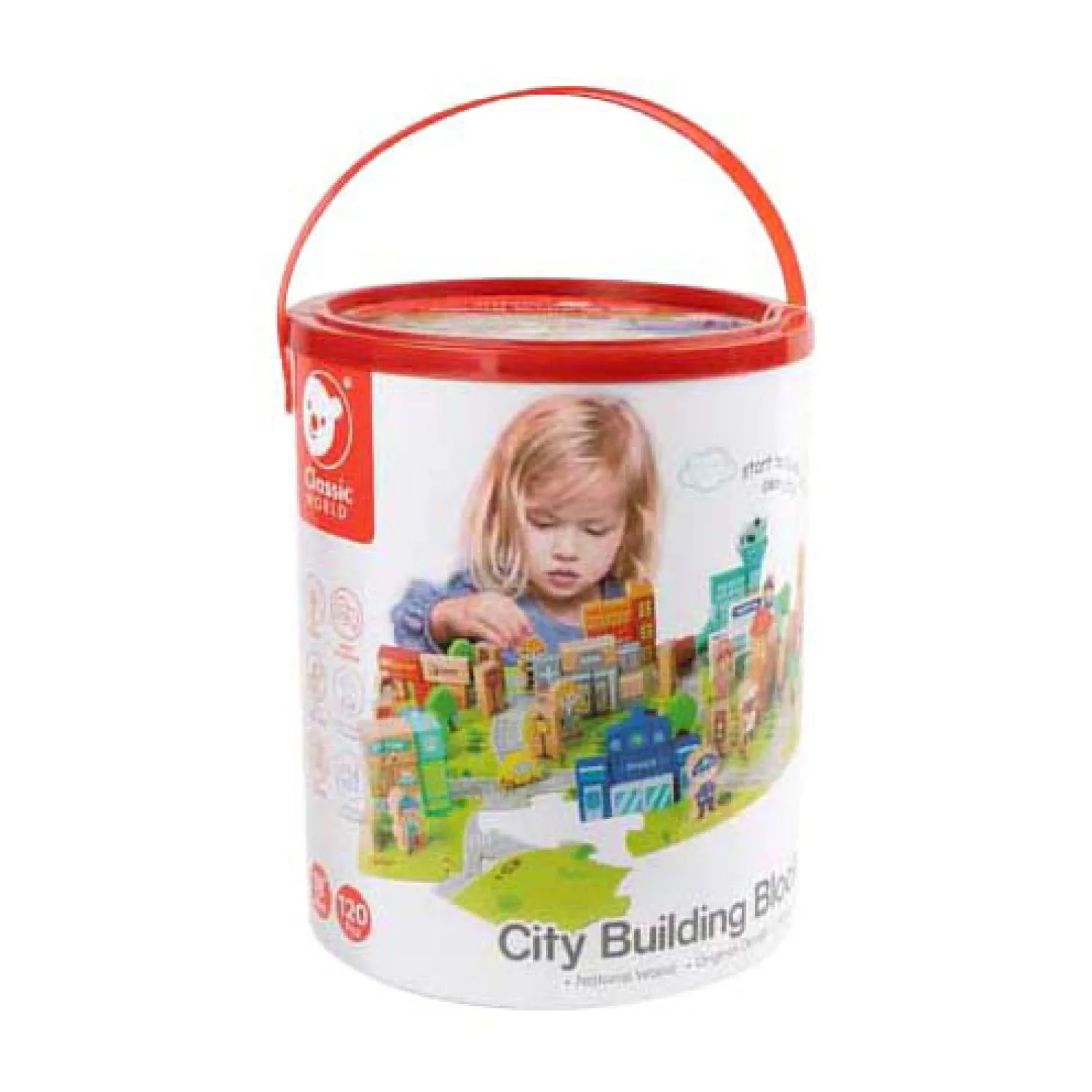 Houten Blokken Stad, 120dlg.-Classic World Online