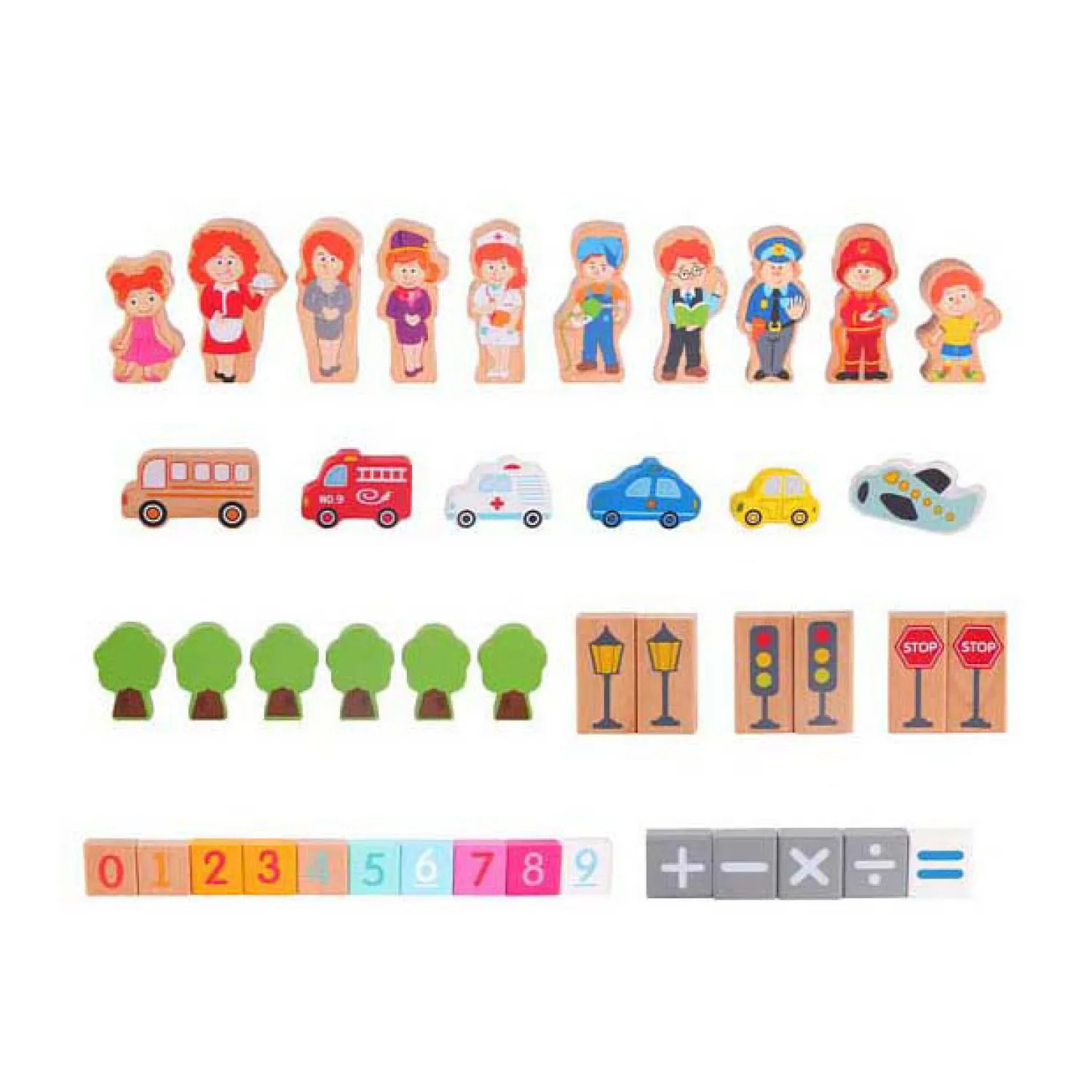 Houten Blokken Stad, 120dlg.-Classic World Online