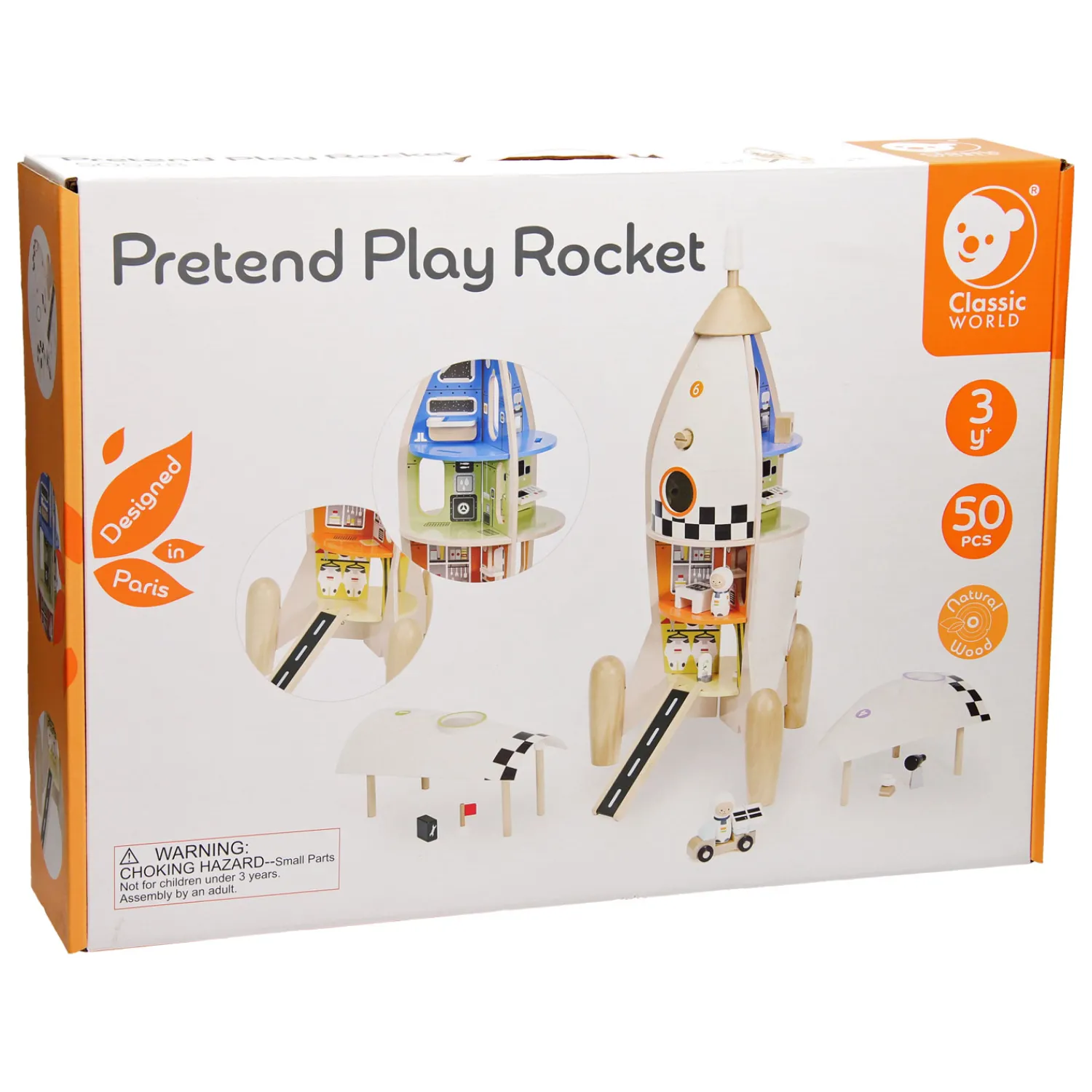 Classic World Houten Bouw Raket, 51dlg. New