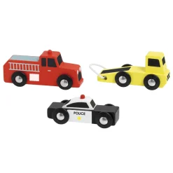 Houten Hulpdienst Auto's Set, 3st.>Classic World Outlet