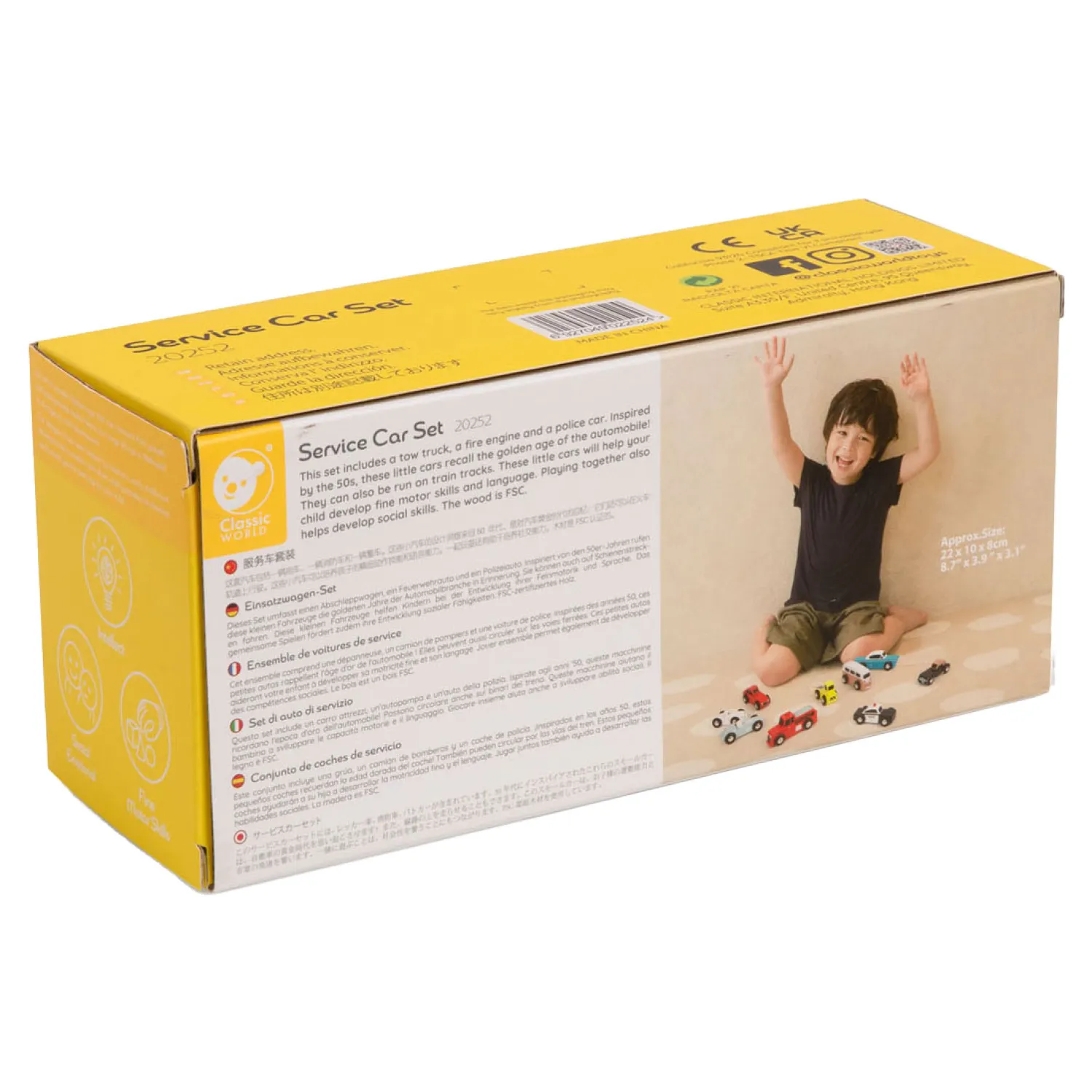 Houten Hulpdienst Auto's Set, 3st.>Classic World Outlet