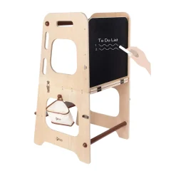 Houten 2in1 Leertoren en Tafel Verstelbaar, 90cm>Classic World New