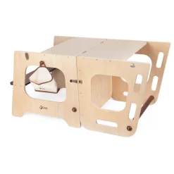 Houten 2in1 Leertoren en Tafel Verstelbaar, 90cm>Classic World New