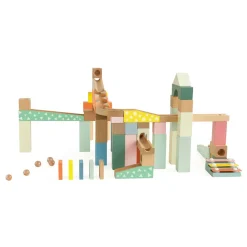 Houten Knikkerbaan Bouwset, 62dlg.><noscript><img width=