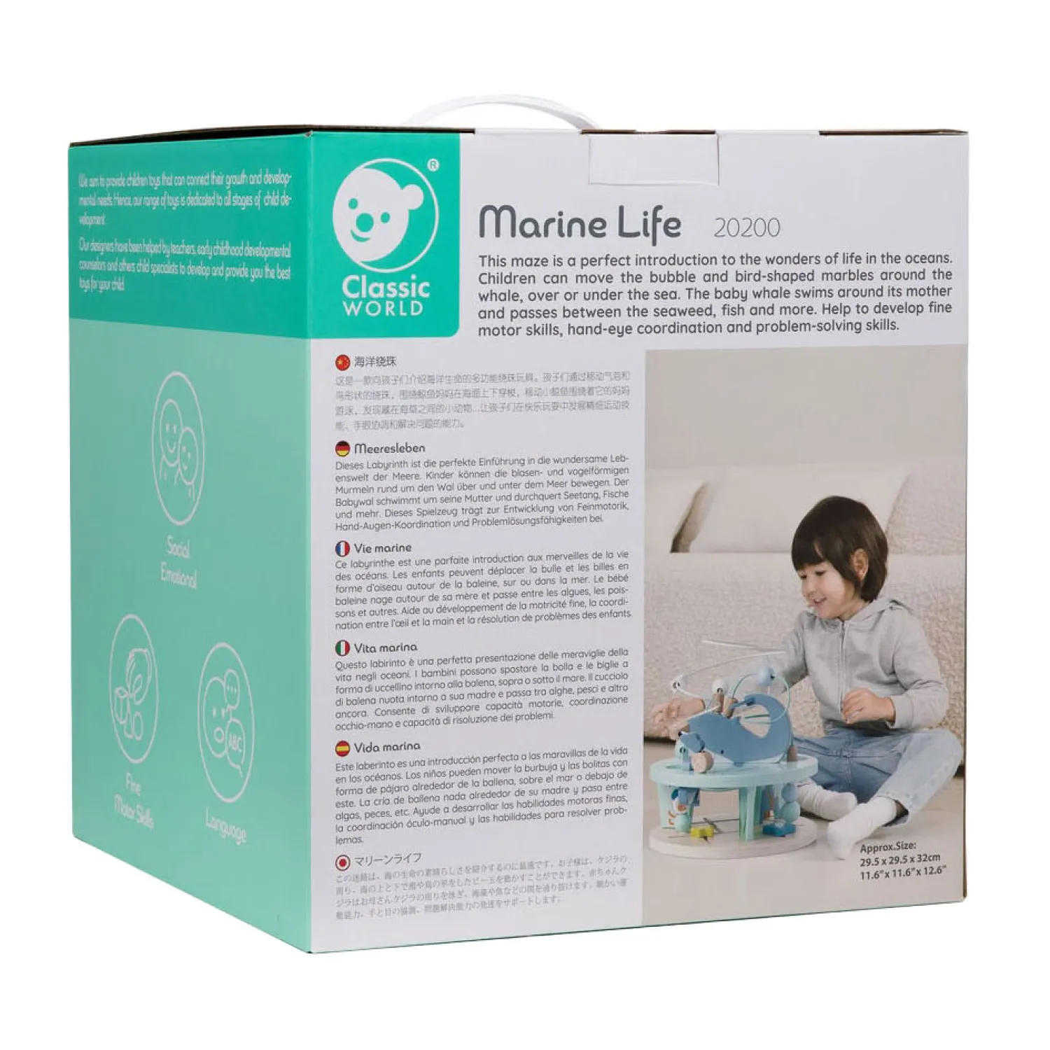 Houten Motoriekspiraal Onderwaterwereld>Classic World Hot