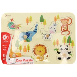 Classic World Houten Noppenpuzzel Wilde Dieren, 7st. Clearance