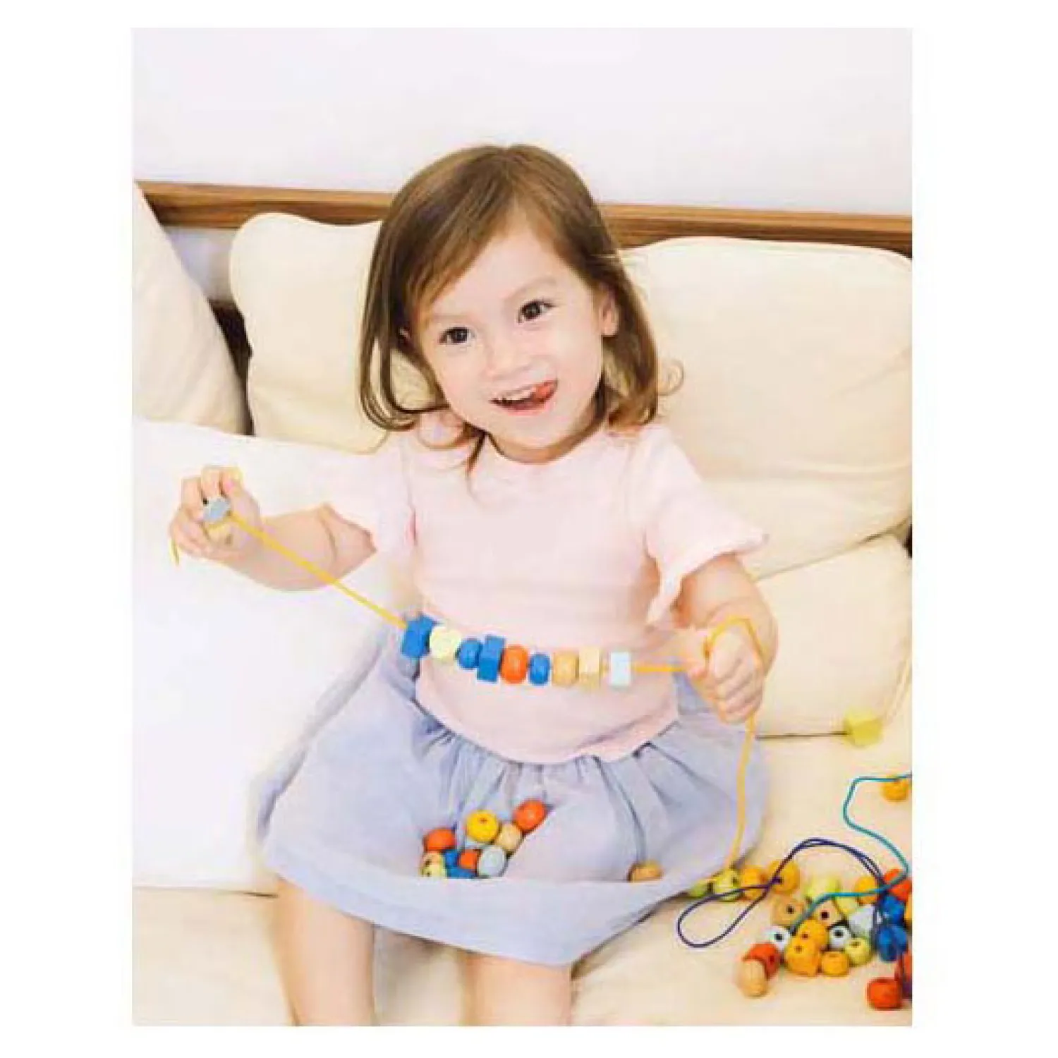 Houten Rijgkralen, 90dlg.>Classic World Hot