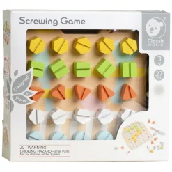 Houten Schroefbord Coordinatie Spel, 27dlg.-Classic World Best