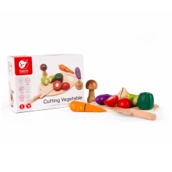 Houten Snijgroenten met Mes en Snijplank 16 dlg><noscript><img width=