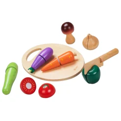 Houten Snijgroenten met Mes en Snijplank 16 dlg><noscript><img width=