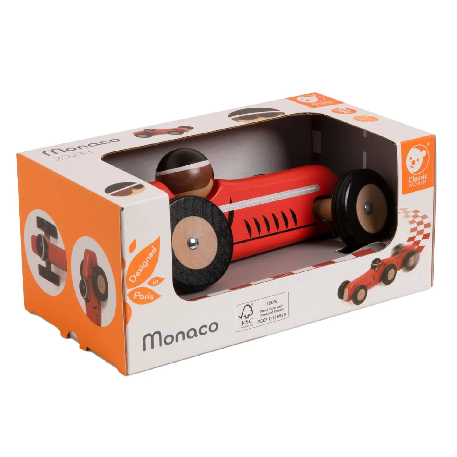 Houten Speelgoedauto Monaco-Classic World Clearance