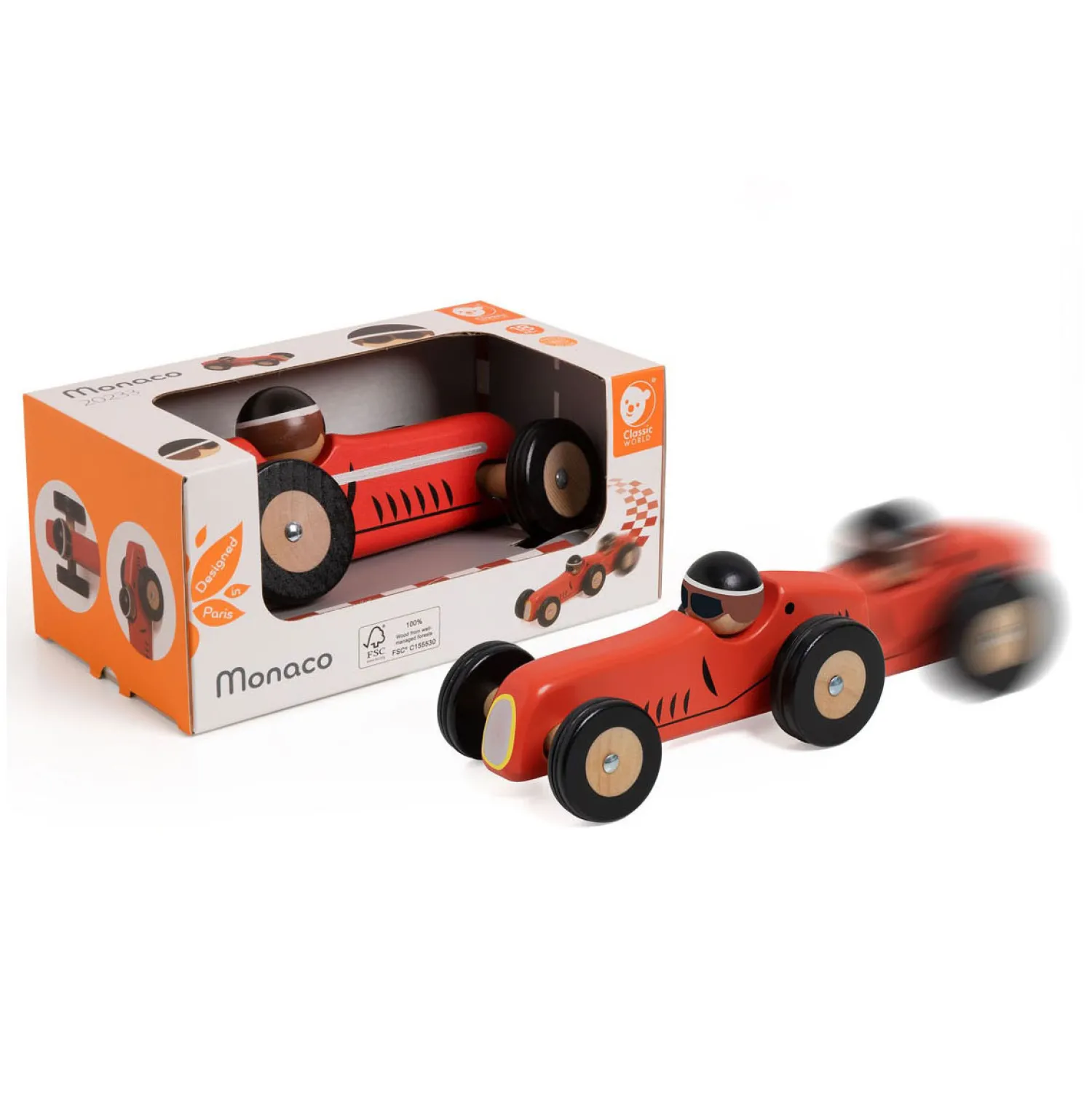 Houten Speelgoedauto Monaco-Classic World Clearance