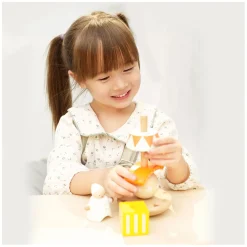 Houten Stapel en Balansspel Clown, 6dlg.><noscript><img width=