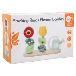Houten Stapel Puzzel Bloementuin, 11dlg.-Classic World Best