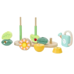 Houten Stapel Puzzel Bloementuin, 11dlg.-Classic World Best