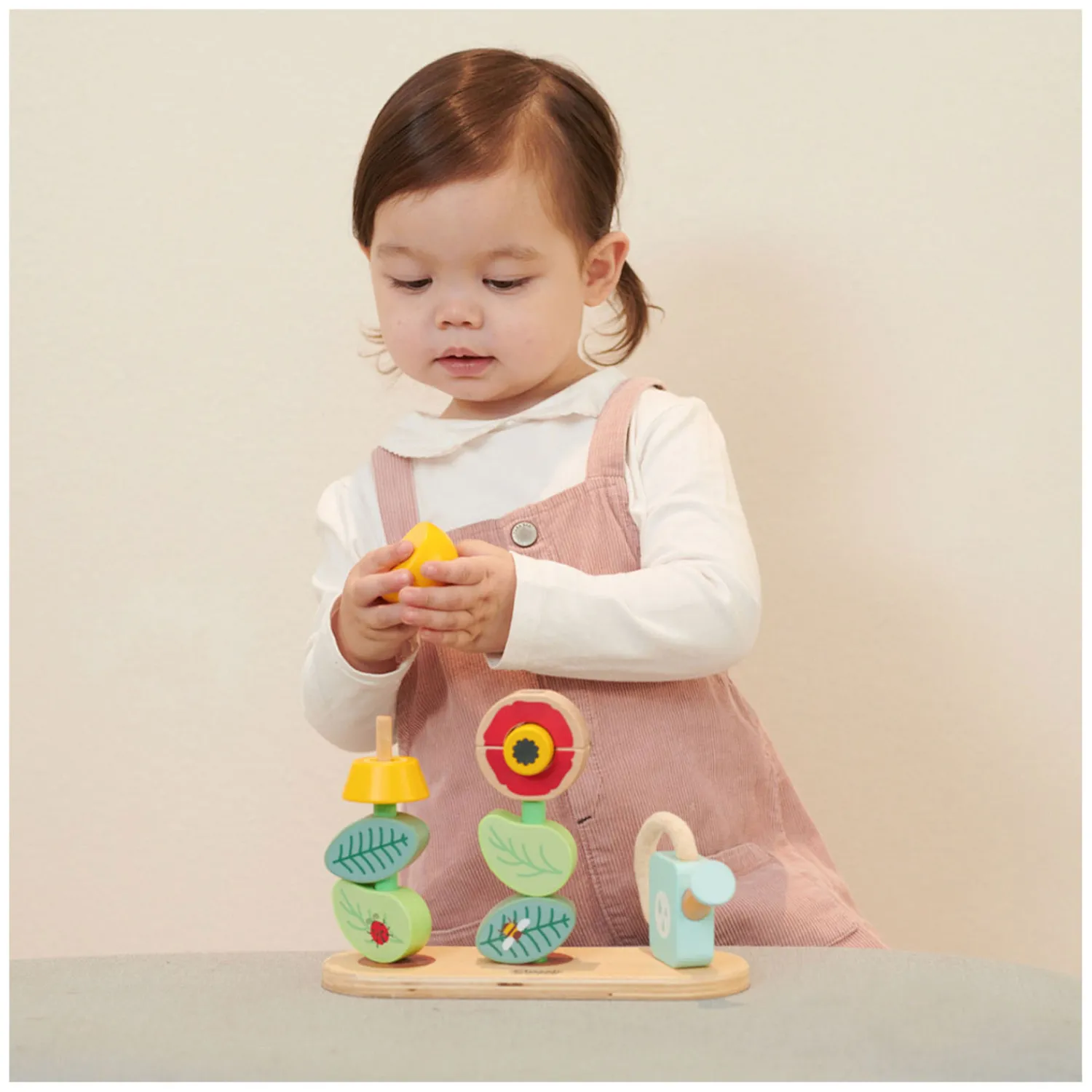 Houten Stapel Puzzel Bloementuin, 11dlg.-Classic World Best