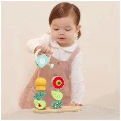 Houten Stapel Puzzel Bloementuin, 11dlg.-Classic World Best