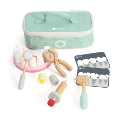 Houten Tandarts Set in Opbergtas - 10 dlg.>Classic World Outlet