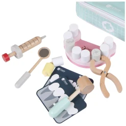 Houten Tandarts Set in Opbergtas - 10 dlg.><noscript><img width=